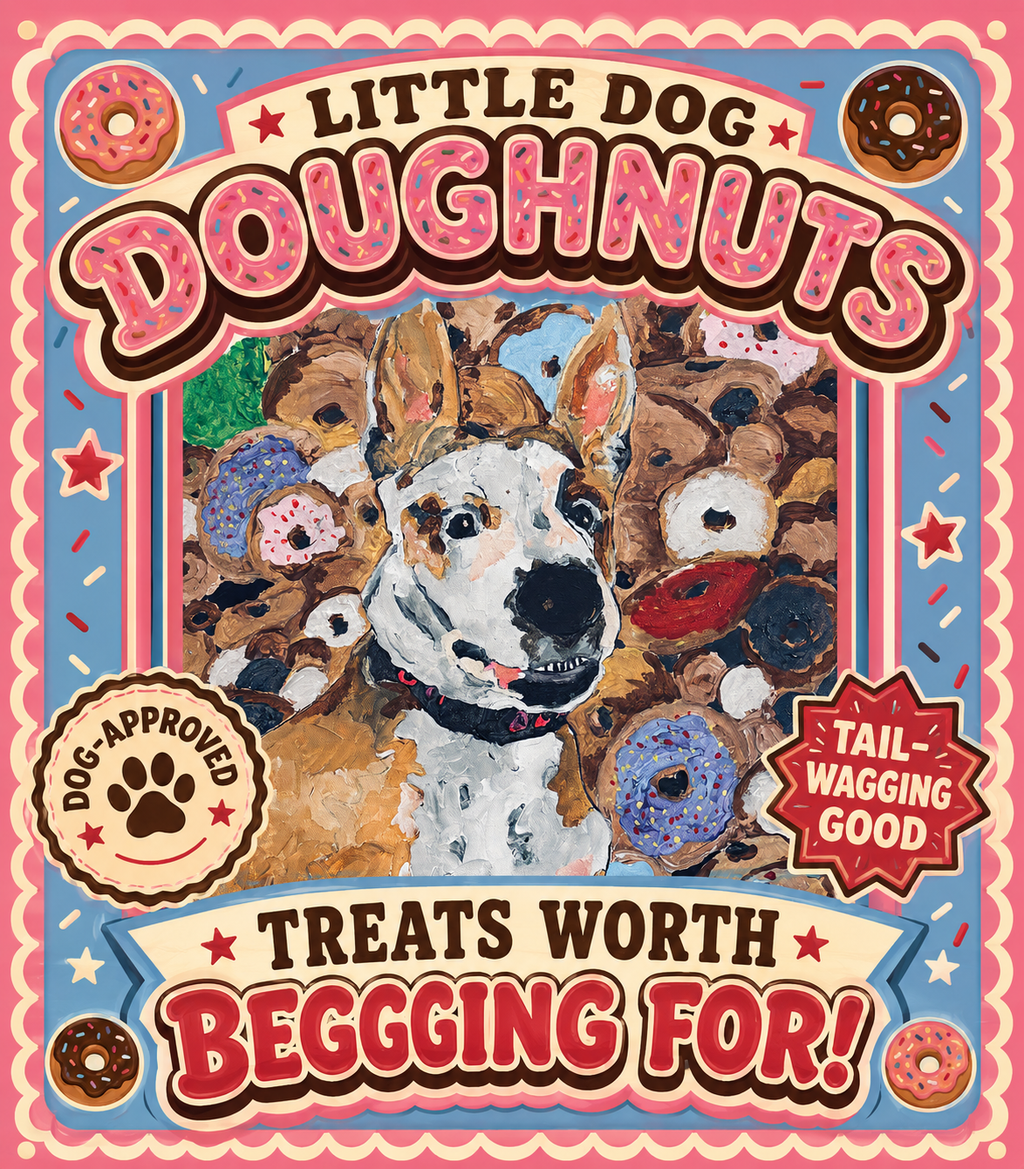 Little Dog Doughnuts — Treats Worth Begging For Artist Edition T-Shirt product image — view 2
