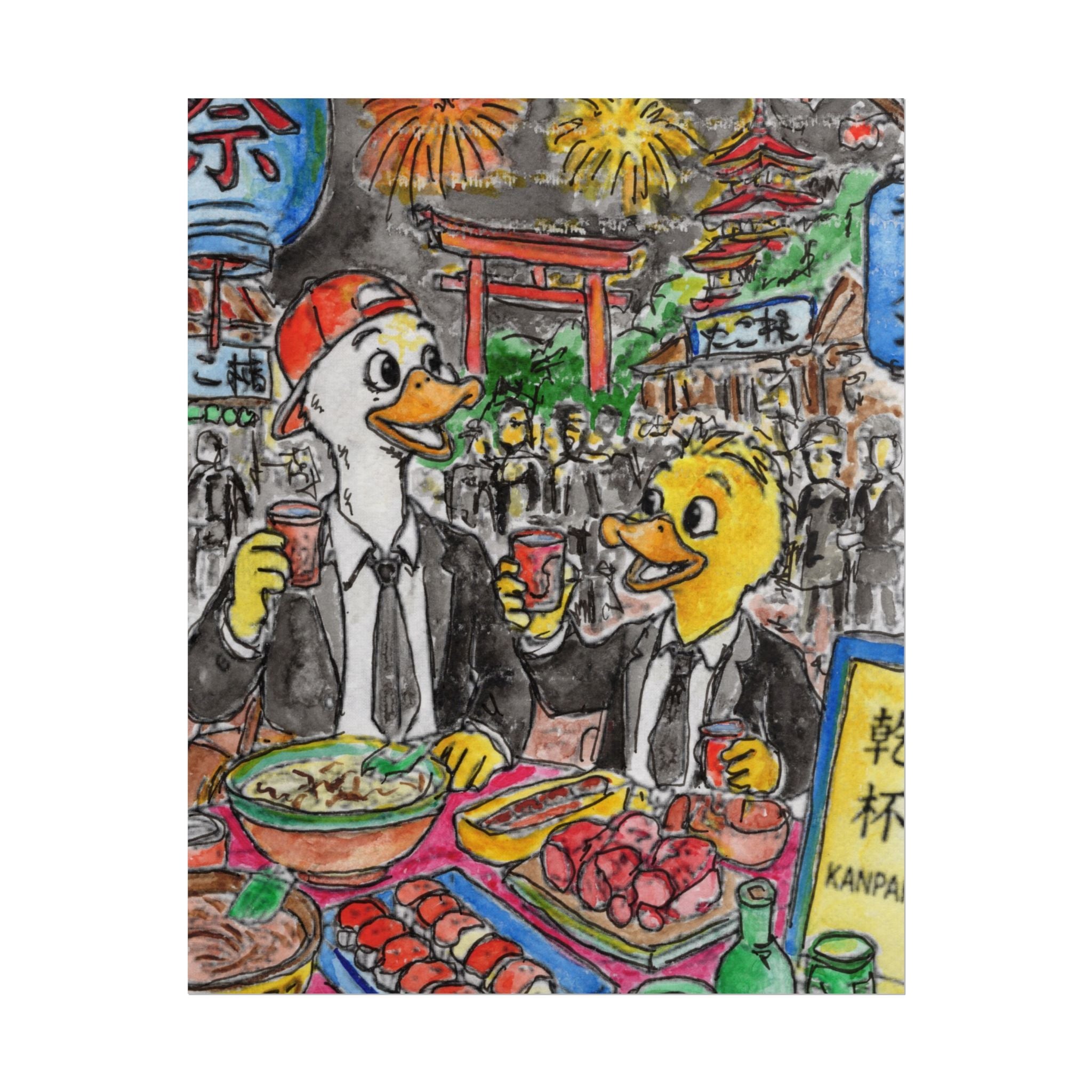 Kanpai art print by Timothy Colomer