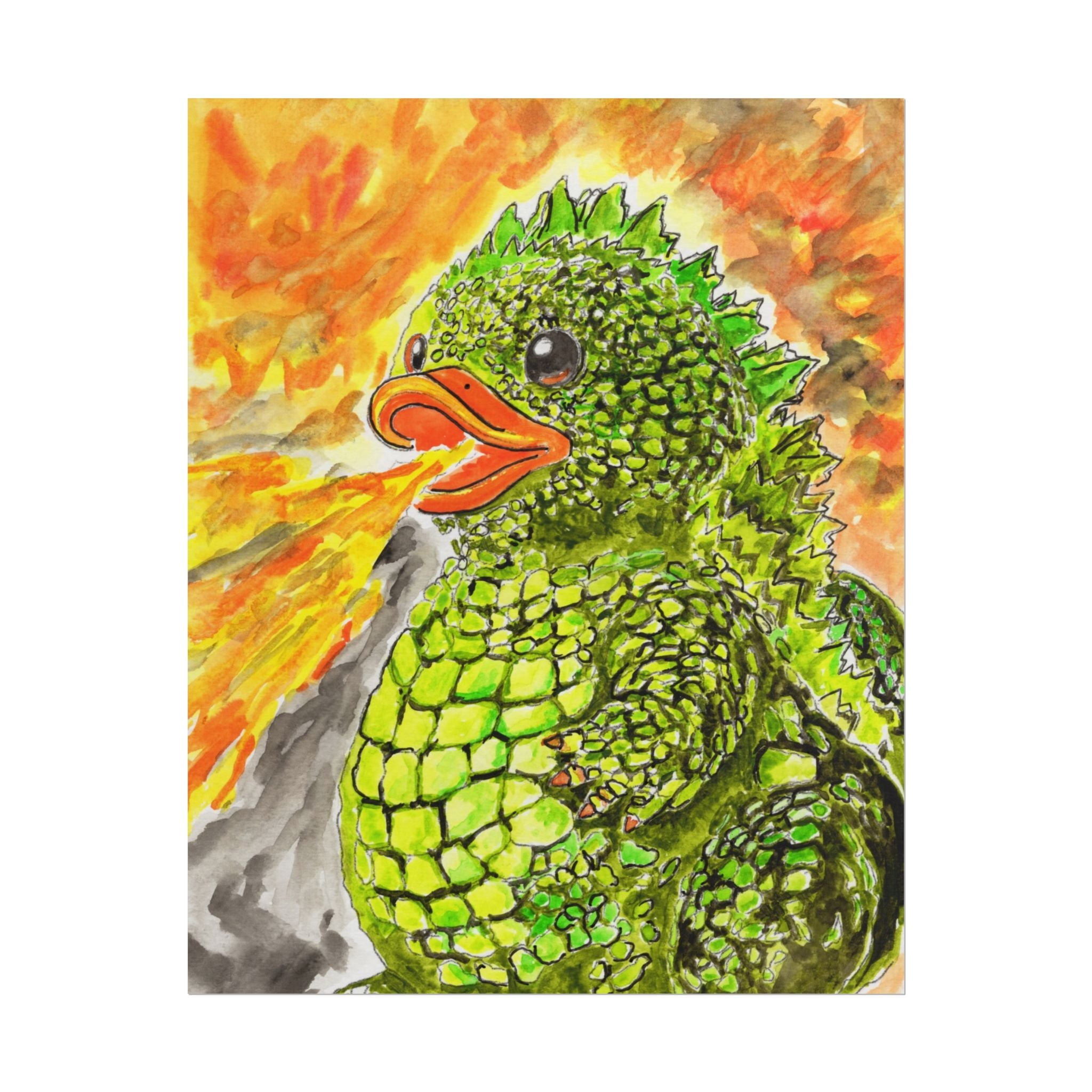 DuckZilla art print by Timothy Colomer