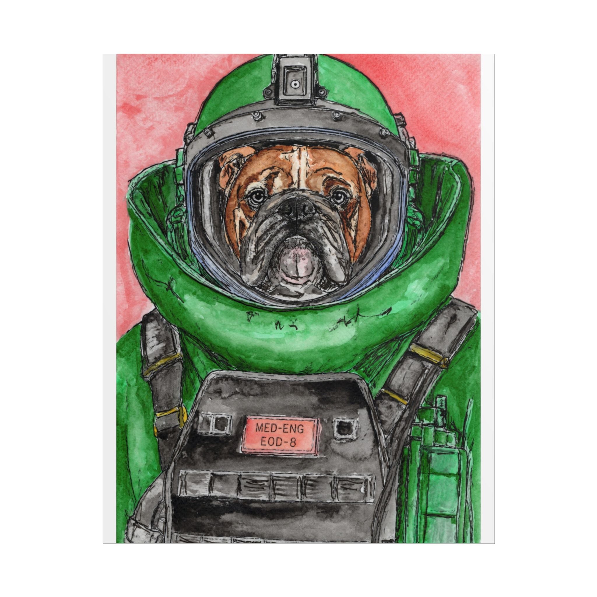 Mike in Bomb Suit art print by Timothy Colomer